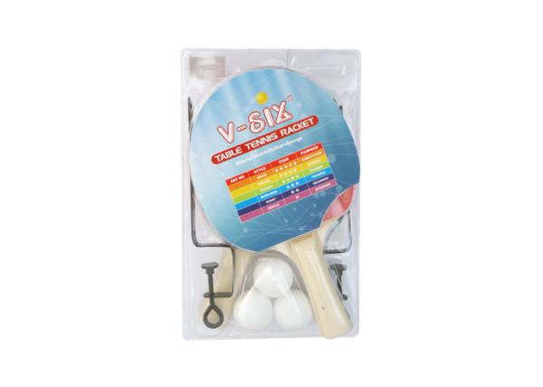 Rackets and Balls with Post Net Table Tennis Bats 7 Ply Poplar Wood Sponge