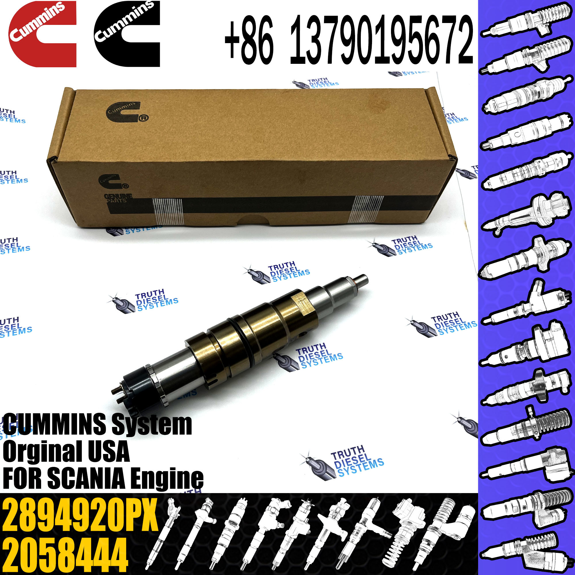 Diesel common rail Fuel Injector 2894920PX 2872405 2086663 2894920 For Diesel Engine