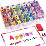 Classroom Magnetic Letters Kit 208 Pieces Double Sided Magnet Sheets Foam