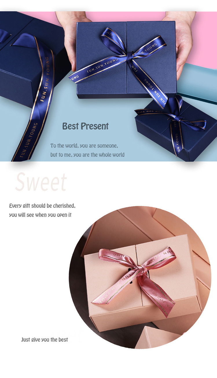 ODM Christmas Valentines Day Chocolate Gift Packaging Boxes With Bags Ribbons