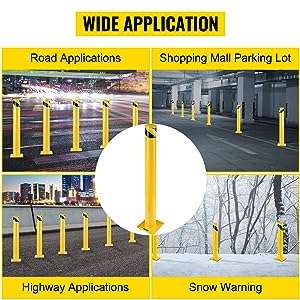 4.5 Inch Diameter Steel Pipe Safety Bollard 48 Inch Height Bollard Post