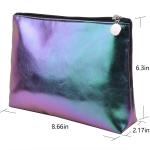 Portable Holographic Women PU Makeup Organizer Bag