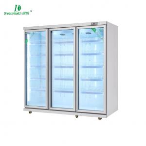 China Glass Door Commercial Beverage Cooler / Supermarket Display Freezer on sale