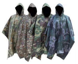 Wholesale Rain Puncho Tactical Outdoor Gear Polyester Army Poncho Raincoat from china suppliers