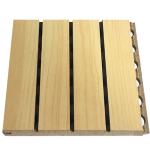 Active Noise Cancellation Sound Proof Wooden Board Music Room Grooved Wall Panel