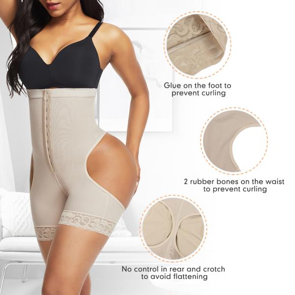 High Waist Butt Lifting Tummy Control Shapewear for Women Slimming and Spandex Features