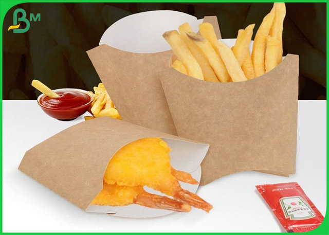 FSC Coated 250G White Back Kraft Paper For Making French Fries Box