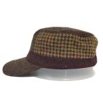 Hot sale wool Customized grid the side blank Flex fit Military Cadet Cap sports