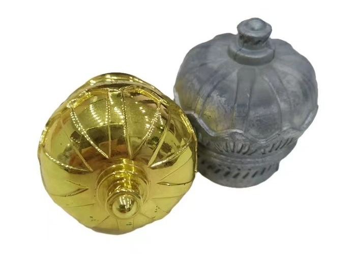 High Quality Zamak Perfume Bottle Lids Gold Crown Personalized Bottle Tops