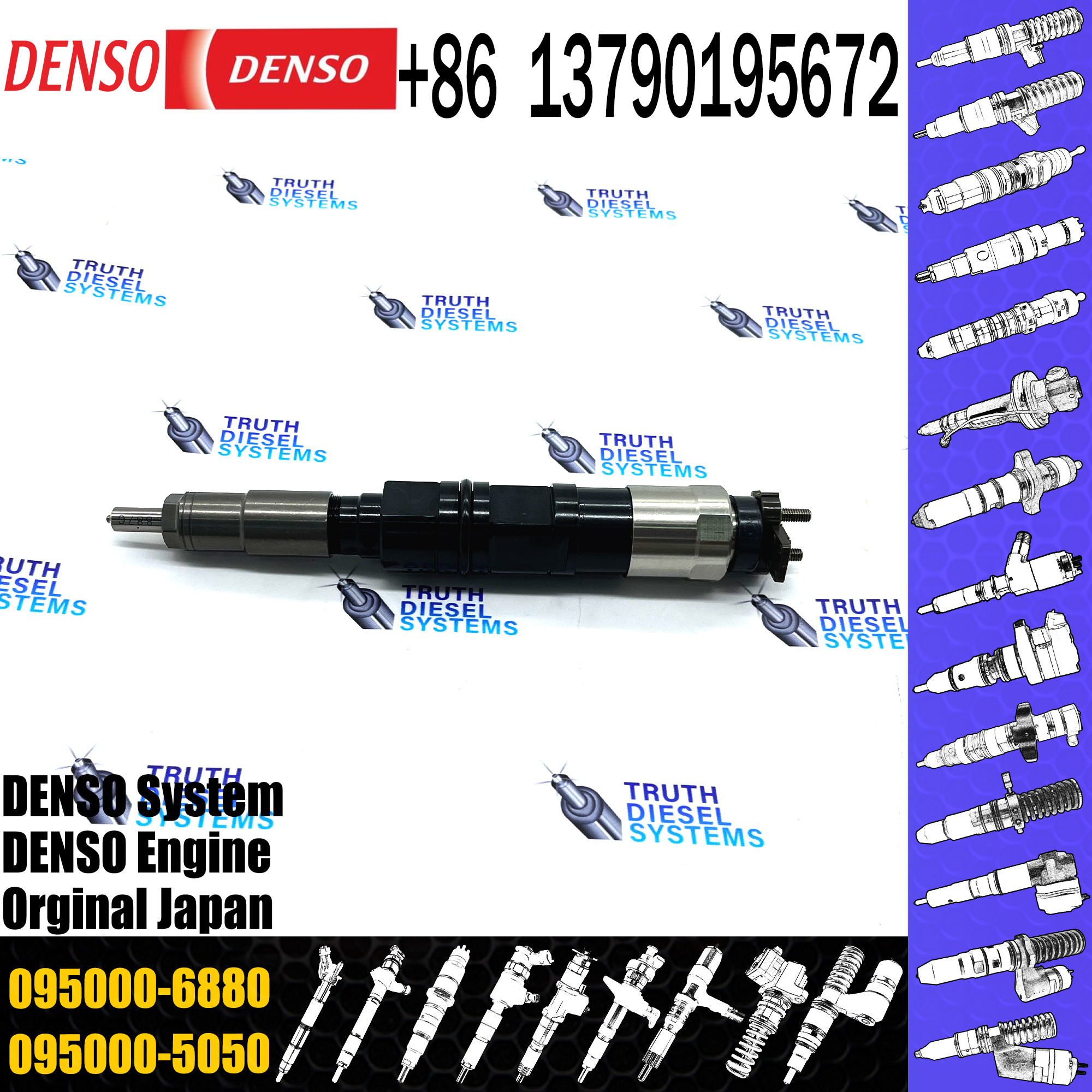 Diesel Common Rail Fuel Injector 095000-8810 RE532216 DZ100218 Auto Parts Injector Sprayer 095000-8810