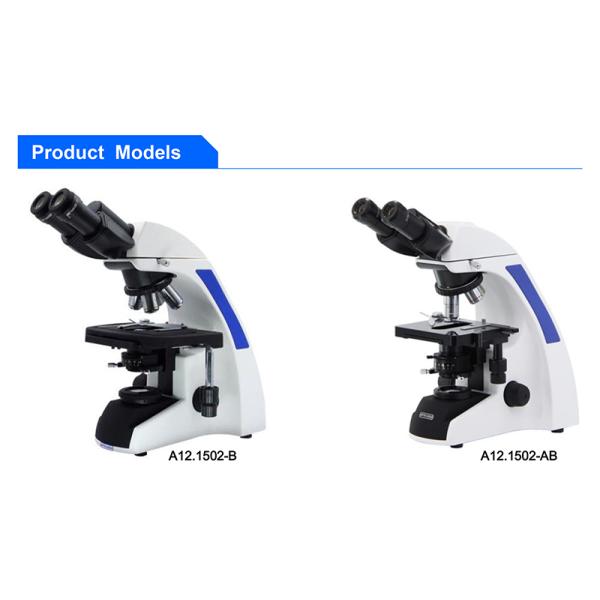 infinity Plan Achromatice Compound Optical Microscope 3W LED A12.1502 Backward Quadruple Nosepiece