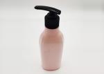 Pink Round 150ml PET Plastic Cosmetic Bottles With Lotion Pump