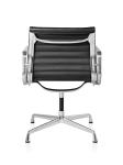 Low Back Ribbed Leather Chair EA108 Aluminum Group Charles Eames Style