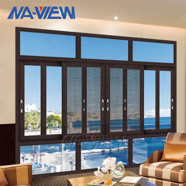 Guangdong NAVIEW Grills Design Tinted Tempered Glass Sliding Windows Simple