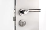 Rose Mortise Door Lock Satin Nickel / Chrome Lever Handle