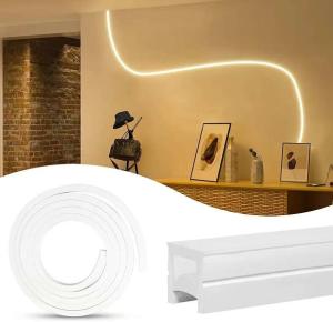 Wholesale Exterior Waterproof 12/24V Silicone LED Light Strip For Home Decor Neon LED Strip Lights White 16.4ft/5m Neon Light Strip 12V Silicone Waterproof from china suppliers