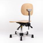 Plywood Adjustable Industrial Production Chairs 3 Ways Wooden Swivel Chair