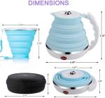 Collapsible Electric Kettle for Coffee Tea Travel Foldable Water Boiler Fast