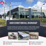 Galvanized Steel Exhibition Hall Fire Proof Industrial Prefab Buildings