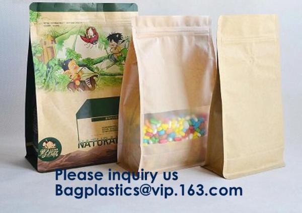 Gold Print Laminated Stand Up With Zipper Aluminum Foil Pouch,Organic Foods