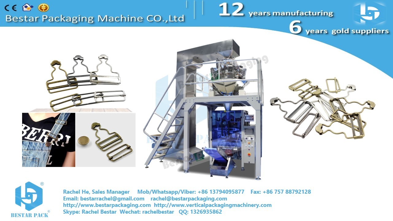 Jeans buttons 1KG pouch packing machine with 14 heads electrical weigher BSTV-450AZ