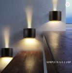 Double Sided LED Wall Light Black / Grey Outdoor Wall Lights Waterproof Modern