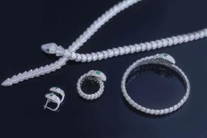 Wholesale Nano Crystal Green Eye Snake 925 Sterling Silver Neckalce Personalized from china suppliers