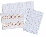 13.56MHz NFC Inlay Sheet TAG 213 , 215 Inlay Dry NFC Antenna RFID PVC Sheets for
