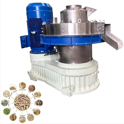160kw Wood Pellet Making Machine with Lubricating Main Shaft Bearing / Gears