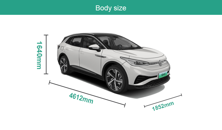 Compact SUV Volk-Swagen Id 4X Electric Cars 2023 Chinese Shop Electric Vehicle with 607km Long Range and 0.5h Charging Time