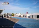 20m Span Width Outdoor Event Tents With PVC Sides Hard Walls For Catering