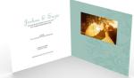 Wedding Video Invitation Card with magnetic button , Full colors digital video