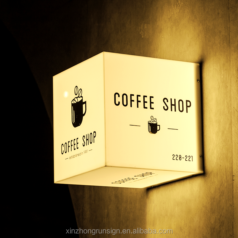 Customized Side Mounted Signboard Round Shape LED Sign Outdoor Double-sided Light Box