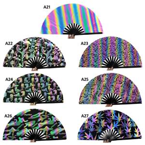 Wholesale Cheap Promotional Traditional Hand Paper Folding Fan Bamboo Fan Customized Reflective Fan from china suppliers