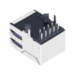 HR901131C Single Port RJ45 Modular Jacks LPJG0801CNL RJ45 without LED Emi Finger