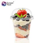 Party supplies disposable dessert tools clear PET cup with dome lid