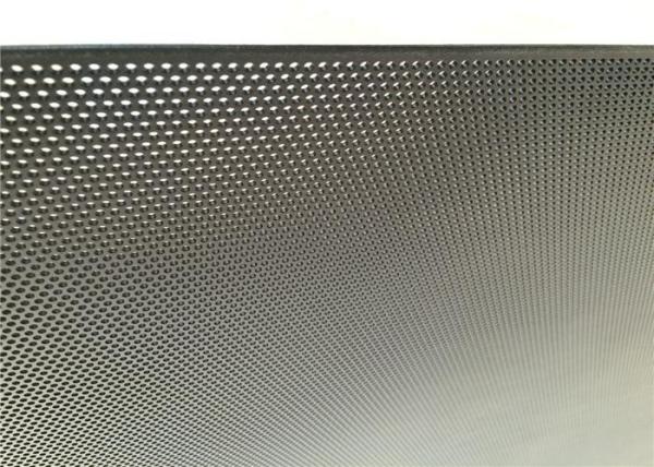 Strong Coated DVA Black Perforated Aluminum Sheet 8KG Weight Flat Surface