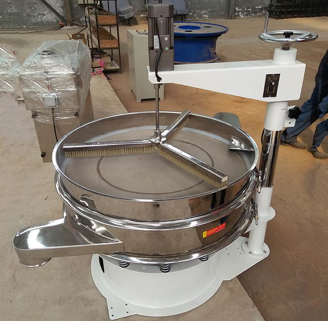 SUS304 Fine Powder Brush Vibrating Screen Rotary Sieve For Sulfur Powder