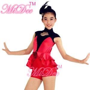 Wholesale Cap Sleeves Hip Hop Dance Wear Lacing Across Middle Font Bodice With Back Centre Zipper from china suppliers