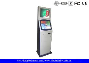 China 15 Inch Dual Display SAW Touch Screen Kiosk Floor Standing For Court House Hospital on sale