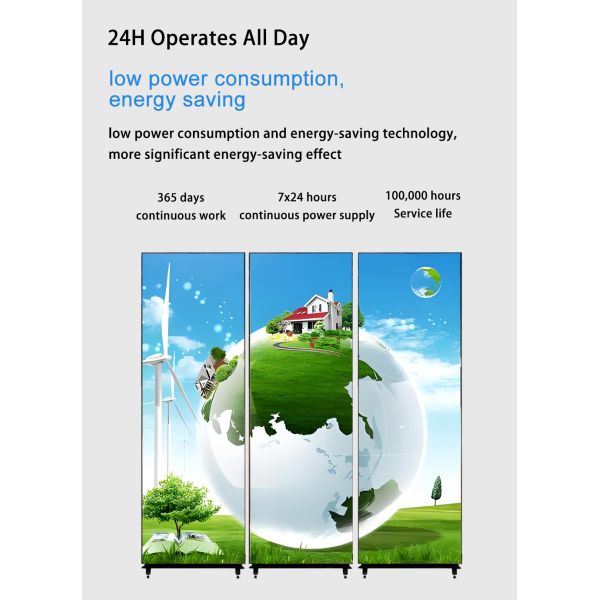 Hot Selling Digital Signage Indoor Three Fold Touch Screen LED Digital Poster