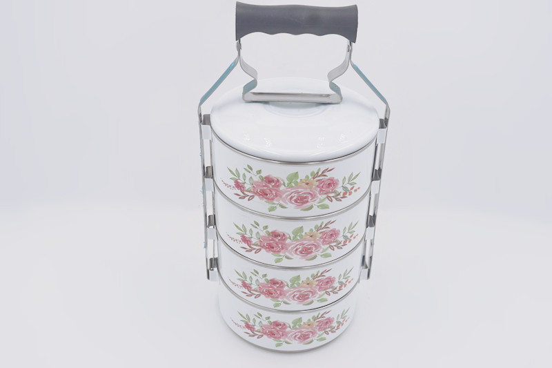 4 Tiers Stainless Steel Lunch Box Dishwasher Practical Metal Bento Box