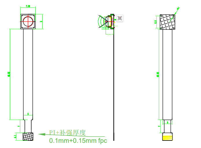 1 Million DVP Camera Module 720P 30fps Color Low Power GC1084 CMOS Sensor Module