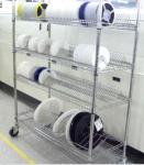 ESD stainless steel Shelf trolley SMT Reel Storage Trolley SMD Reel Cart