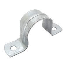 120mm White Zinc Plated Metal Conduit Clamps Hot Dip Galvanized Steel Pipe