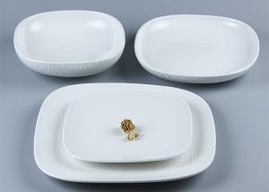 Wholesale CIQ Approved Odorless Western Square Plain White Dinner Set from china suppliers