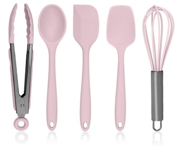 Kitchen 5 Piece Silicone Cooking Utensils Easy To Clean Silicone Kitchen Utensil