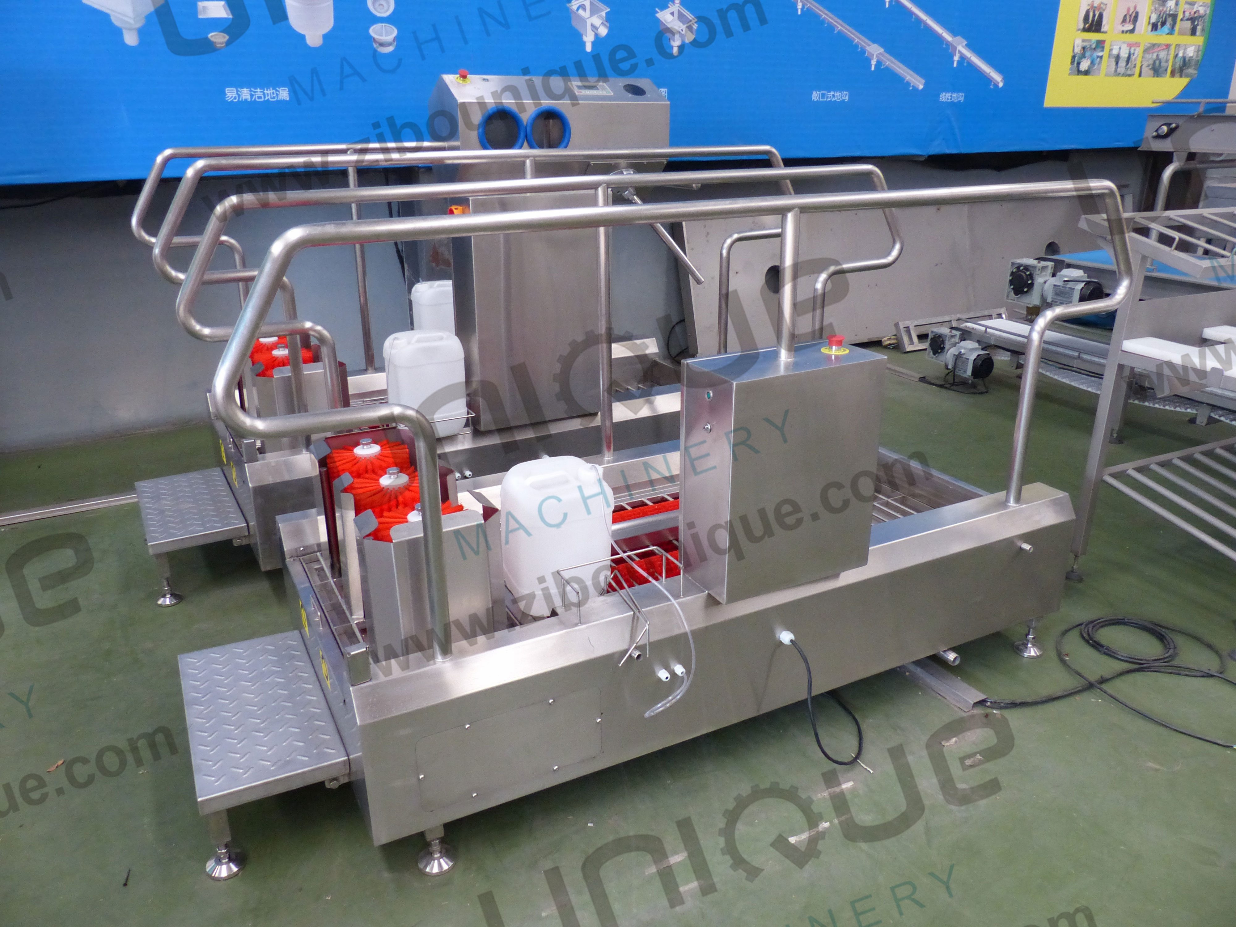Industrial Boot Hygiene Cleaning Station Machine with 304 Stainless Steel Material