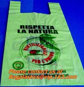 Wholesale HDPE biodegradable bags, biodegadrable T-shirt bag,100%biodegradable bag EN13432 from china suppliers
