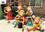 Educational Life Size Realistic Fiberglass Cartoon Animals Lovely Monkey Models